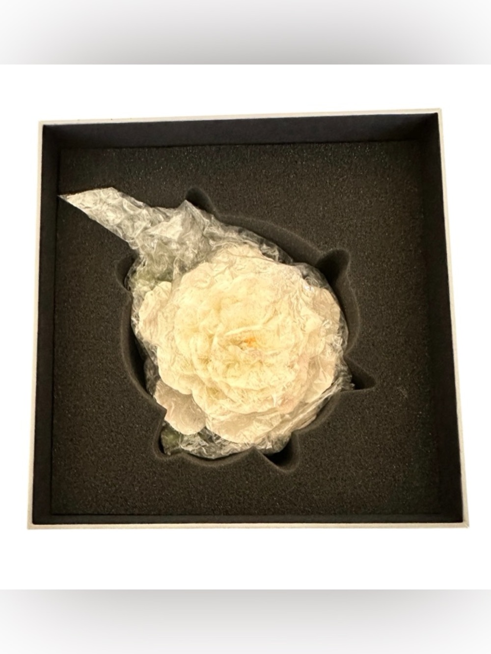 Aerin Bloom Fine Porcelain Flower White and Pink, Hand- Painted - Picture 8 of 9